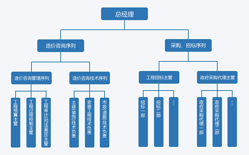 綿陽正信工程造價咨詢有限公司組織架構(gòu)圖